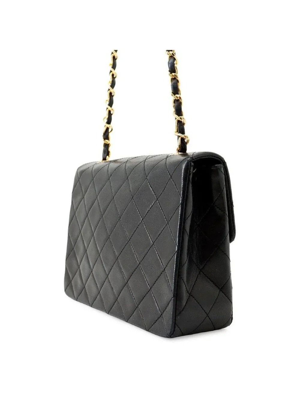 Chanel Chain Shoulder Bag Quilted 20 CC Logo Lambskin Mini Black